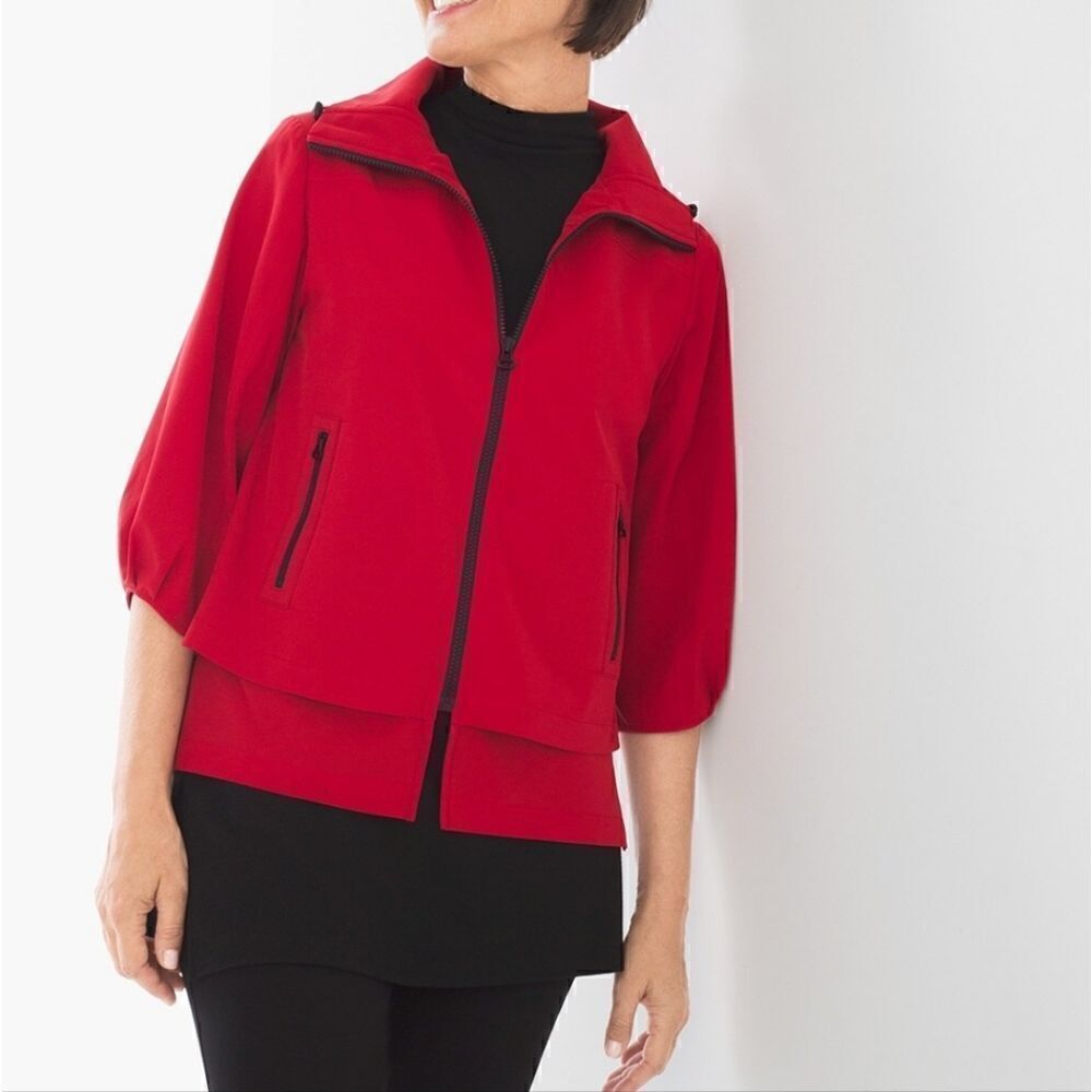 Chicos ZENERGY neema pleated sleeve jacket, 0 (4/6-S)